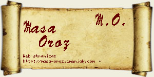 Maša Oroz vizit kartica